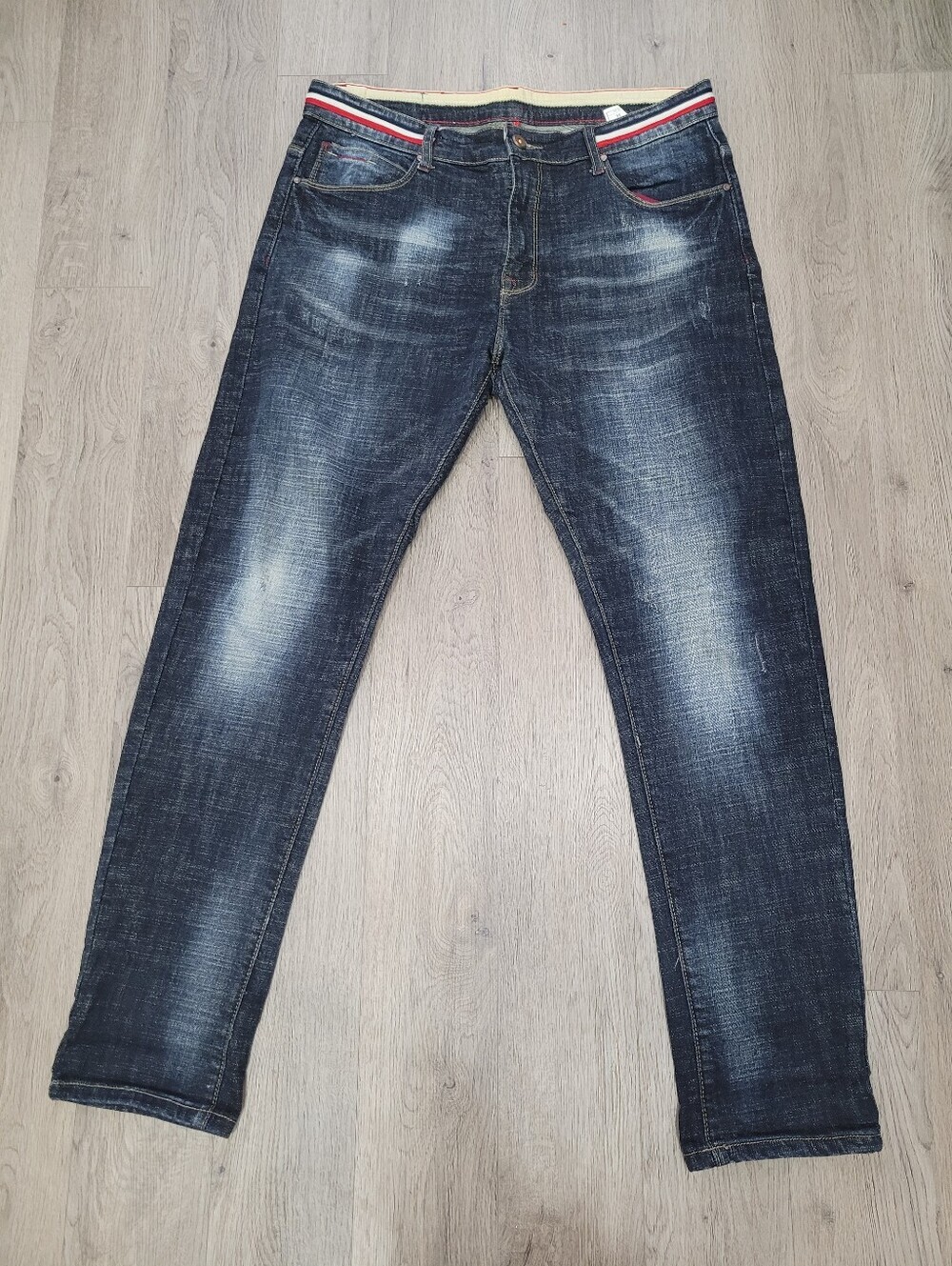 Y2K Dark Blue Wash Denim Jeans Size: W36